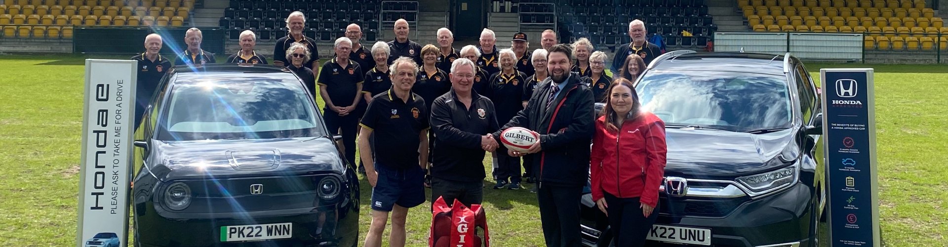 Kendal Honda Donate World Record Rugby Balls to Kendal Rugby Club