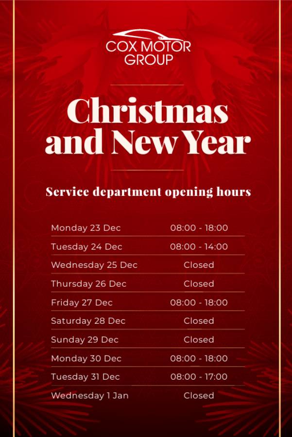 Xmas Opening Hours